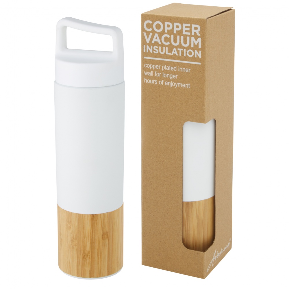 Logo trade promotional gifts picture of: Torne 540 ml  stainless steel bottle with bamboo outer wall