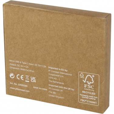 Logo trade promotional merchandise picture of: Loop 5000 mAh recycled plastic power bank