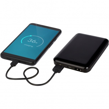 Logo trade promotional gifts image of: Gleam 5000 mAh ultra slim light-up power bank