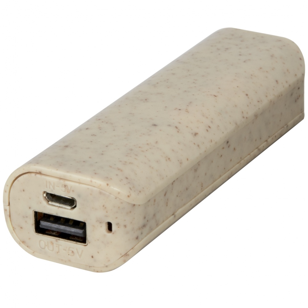 Logo trade promotional merchandise image of: Yoko 1200mAh wheat straw power bank