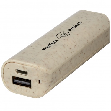 Logotrade promotional products photo of: Yoko 1200mAh wheat straw power bank