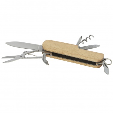 Logo trade promotional products image of: Richard 7-function wooden pocket knife
