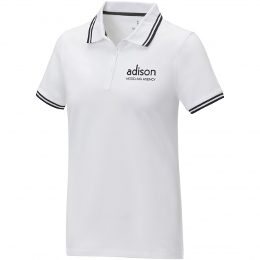 Logo trade promotional giveaway photo of: Amarago short sleeve women's tipping polo