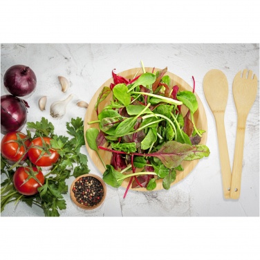 Logo trade promotional merchandise photo of: Argulls bamboo salad bowl and tools