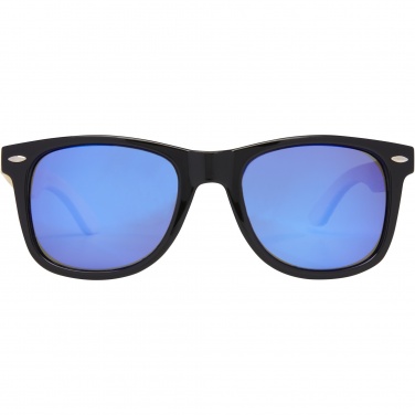 Logo trade promotional items image of: Taiyō rPET/bamboo mirrored polarized sunglasses in gift box