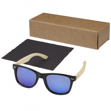 Logo trade promotional product photo of: Taiyō rPET/bamboo mirrored polarized sunglasses in gift box