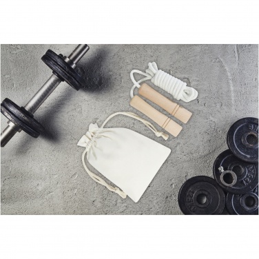 Logotrade corporate gift image of: Denise wooden skipping rope in cotton pouch