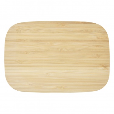 Logo trade promotional items image of: Tite stainless steel lunch box with bamboo lid