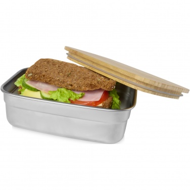 Logo trade promotional merchandise image of: Tite stainless steel lunch box with bamboo lid