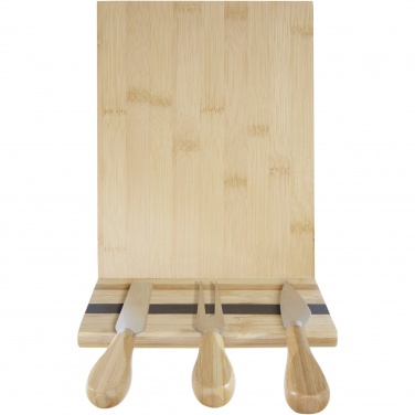 Logo trade promotional giveaways picture of: Mancheg bamboo magnetic cheese board and tools