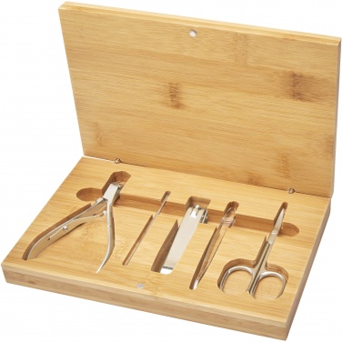 Logo trade promotional merchandise photo of: Ladia 5-piece bamboo manicure set