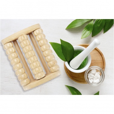 Logo trade business gifts image of: Venis bamboo foot massager