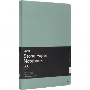 Logotrade promotional merchandise photo of: Karst® A5 stone paper hardcover notebook - lined
