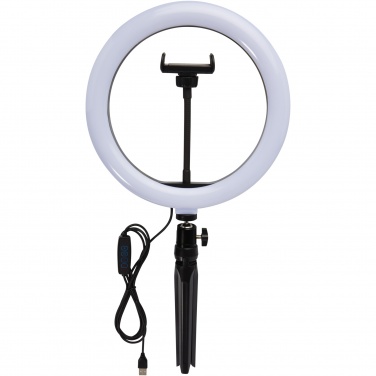 Logo trade promotional gifts picture of: Studio ring light for selfies and vlogging with phone holder and tripod