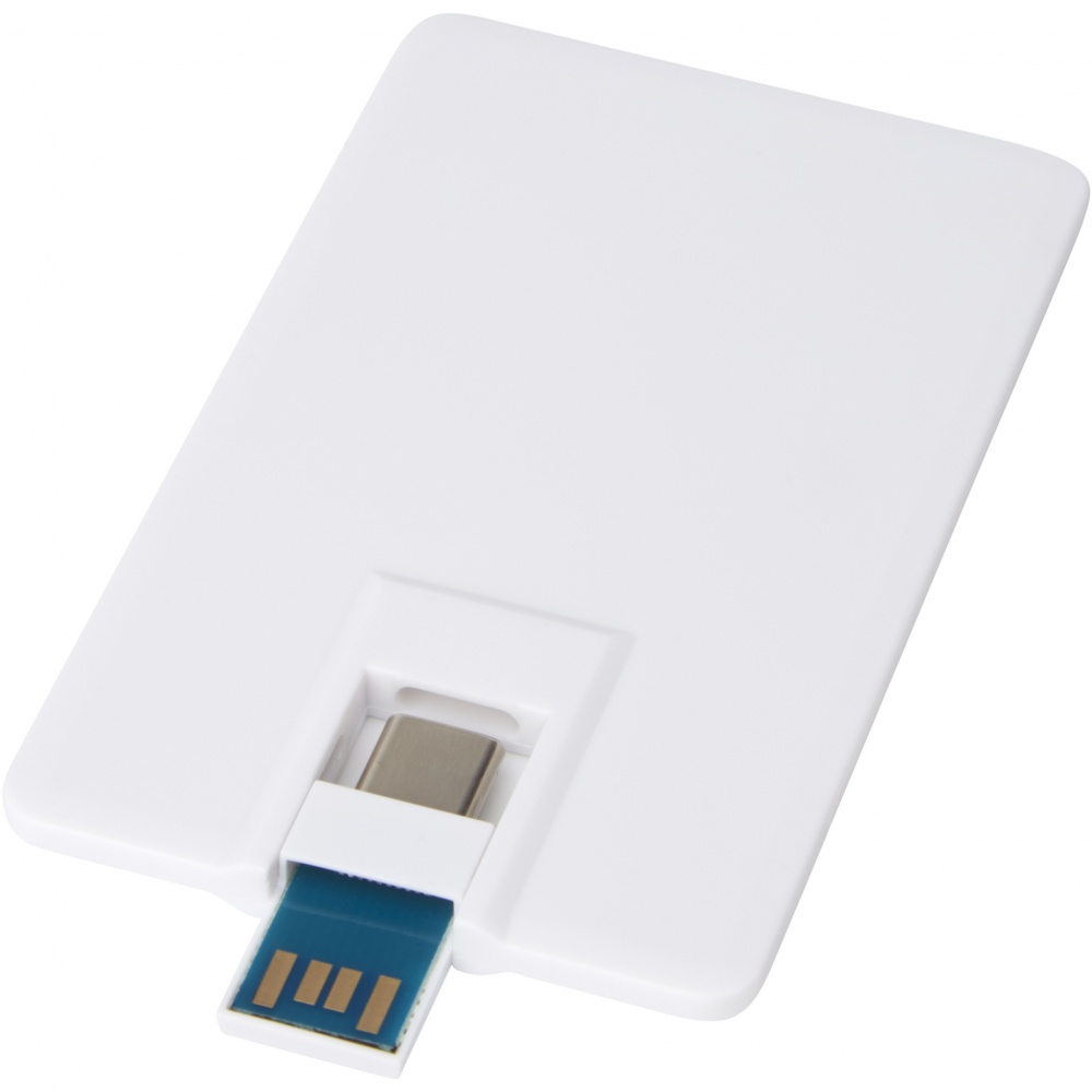 Logotrade promotional product image of: Duo slim 64GB USB drive with Type-C and USB-A 3.0