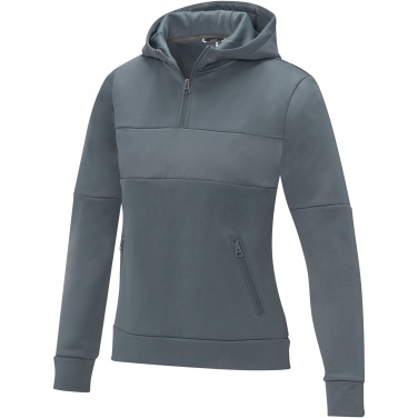 Logo trade promotional gifts picture of: Sayan women's half zip anorak hooded sweater