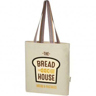 Logotrade advertising products photo of: Rainbow 180 g/m² recycled cotton tote bag 5L