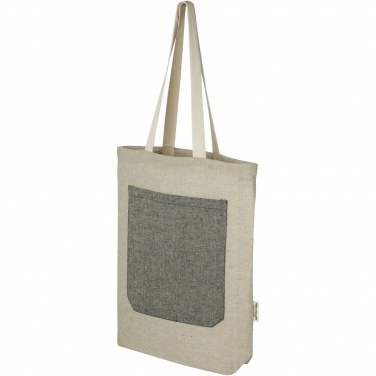 Logotrade promotional gifts photo of: Pheebs 150 g/m² recycled cotton tote bag with front pocket 9L