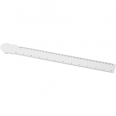 Logotrade promotional giveaway image of: Tait 30cm heart-shaped recycled plastic ruler