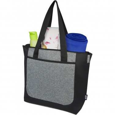 Logo trade business gift photo of: Reclaim GRS recycled two-tone zippered tote bag 15L