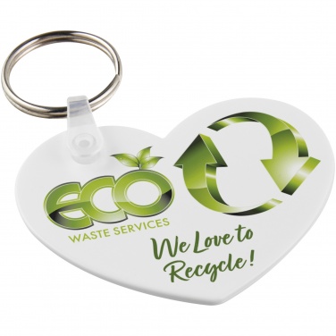 Logotrade promotional product image of: Tait heart-shaped recycled keychain