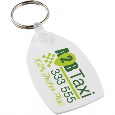 Logotrade promotional gift picture of: Tait rectangular-shaped recycled keychain