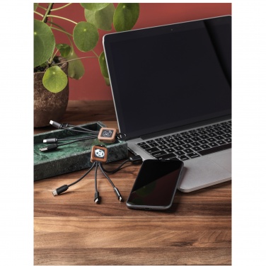 Logo trade promotional gifts image of: SCX.design C19 wooden easy to use cable