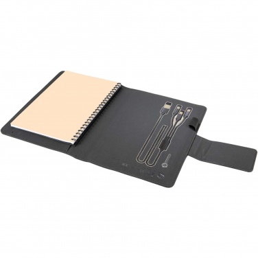 Logo trade promotional products image of: SCX.design O16 A5 light-up notebook power bank