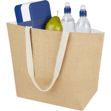 Logo trade promotional merchandise picture of: Juta 300 g/m² jute cooler tote bag 12L