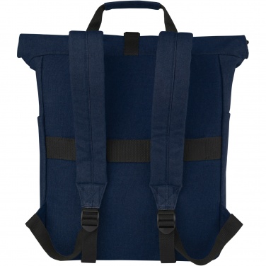 Logo trade promotional products image of: Joey 15” GRS recycled canvas rolltop laptop backpack 15L