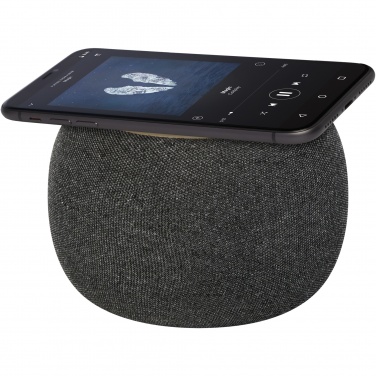 Logo trade corporate gift photo of: Ecofiber bamboo/RPET Bluetooth® speaker and wireless charging pad
