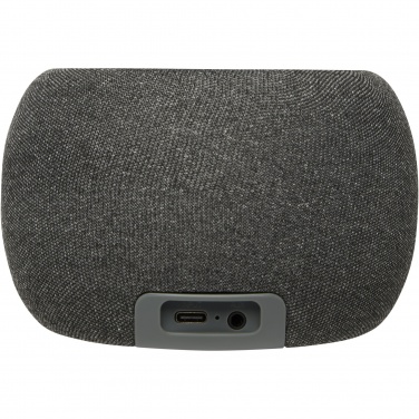 Logo trade promotional giveaway photo of: Ecofiber bamboo/RPET Bluetooth® speaker and wireless charging pad