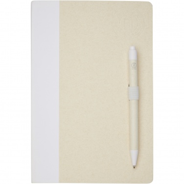 Logotrade promotional items photo of: Dairy Dream A5 size reference recycled milk cartons notebook and ballpoint pen set