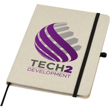 Logo trade promotional giveaway photo of: Tutico organic cotton hardcover notebook