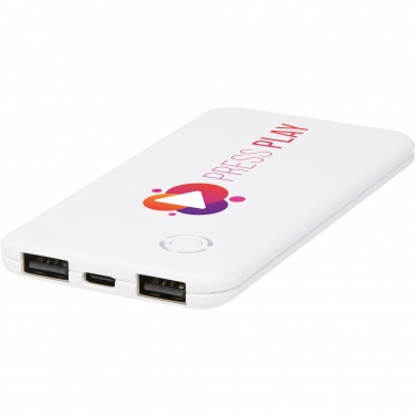 Logo trade promotional merchandise image of: Slender 4000 mAh slim dual power bank
