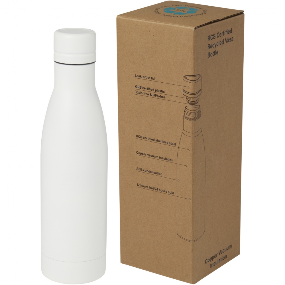 Logotrade promotional merchandise photo of: Vasa 500 ml RCS certified recycled stainless steel copper vacuum insulated bottle