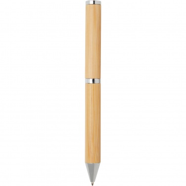 Logotrade promotional gift picture of: Apolys bamboo ballpoint and rollerball pen gift set 