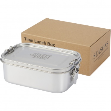 Logo trade corporate gifts picture of: Titan recycled stainless steel lunch box
