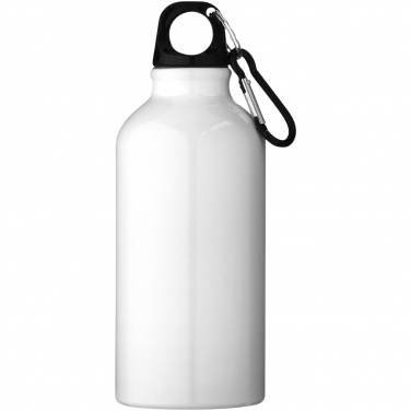 Logotrade promotional items photo of: Oregon 400 ml RCS certified recycled aluminium water bottle with carabiner