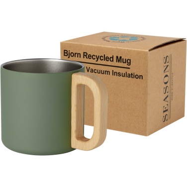 Logo trade promotional item photo of: Bjorn 360 ml RCS certified recycled stainless steel mug with copper vacuum insulation