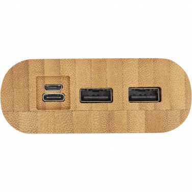 Logo trade corporate gift photo of: Tulda 20.000 mAh bamboo power bank