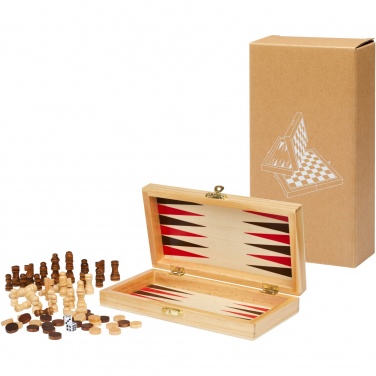 Logo trade advertising product photo of: Mugo 3-in-1 wooden game set