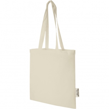 Logotrade promotional gift image of: Madras 140 g/m2 GRS recycled cotton tote bag 7L
