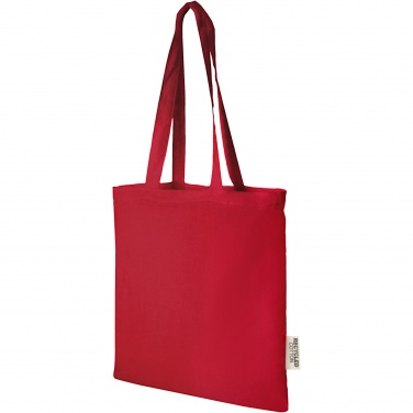 Logo trade promotional gifts image of: Madras 140 g/m2 GRS recycled cotton tote bag 7L