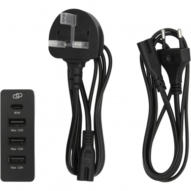 Logo trade corporate gifts image of: ADAPT 72W recycled plastic PD power station