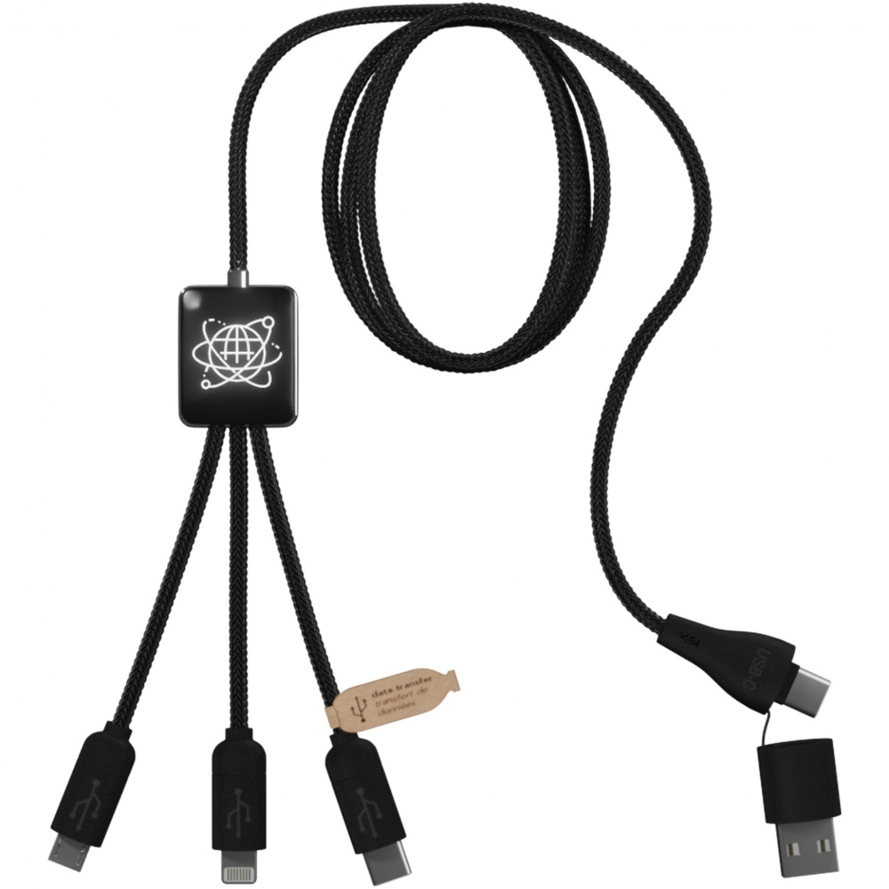 Logo trade promotional giveaways picture of: SCX.design C45 5-in-1 rPET charging cable with data transfer