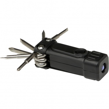 Logo trade promotional products image of: Octo 8-in-1 RCS recycled plastic screwdriver set with torch