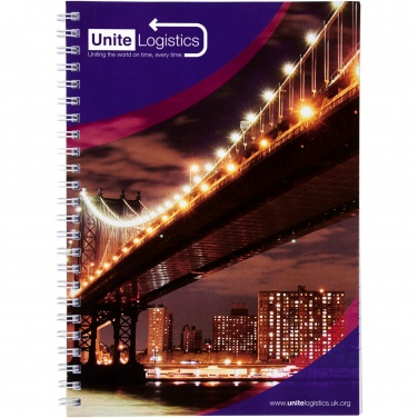 Logo trade promotional product photo of: Desk-Mate® A5 spiral notebook with printed back cover