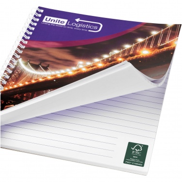 Logo trade promotional giveaway photo of: Desk-Mate® A5 spiral notebook with printed back cover