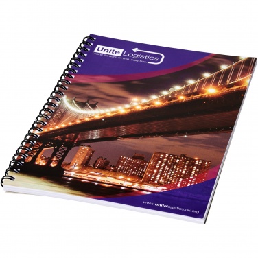 Logo trade promotional merchandise picture of: Desk-Mate® A5 spiral notebook with printed back cover